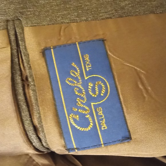 Circle S Men's Dark Charcoal Gray and Suede suit - Picture 5 of 6